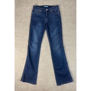7 For All Mankind Kimmie Bootcut Jeans Dark Wash Stretch Denim Blue Size 28